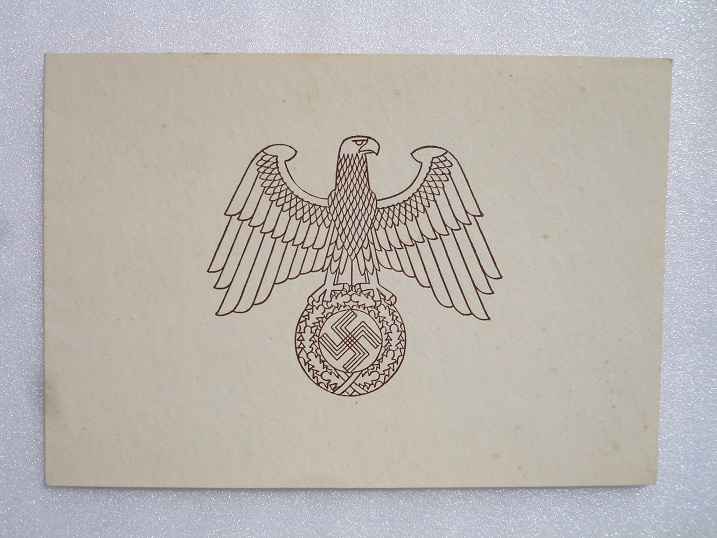 ПРОДАНА - Благодарность от NSDAP за рождение ребёнка.